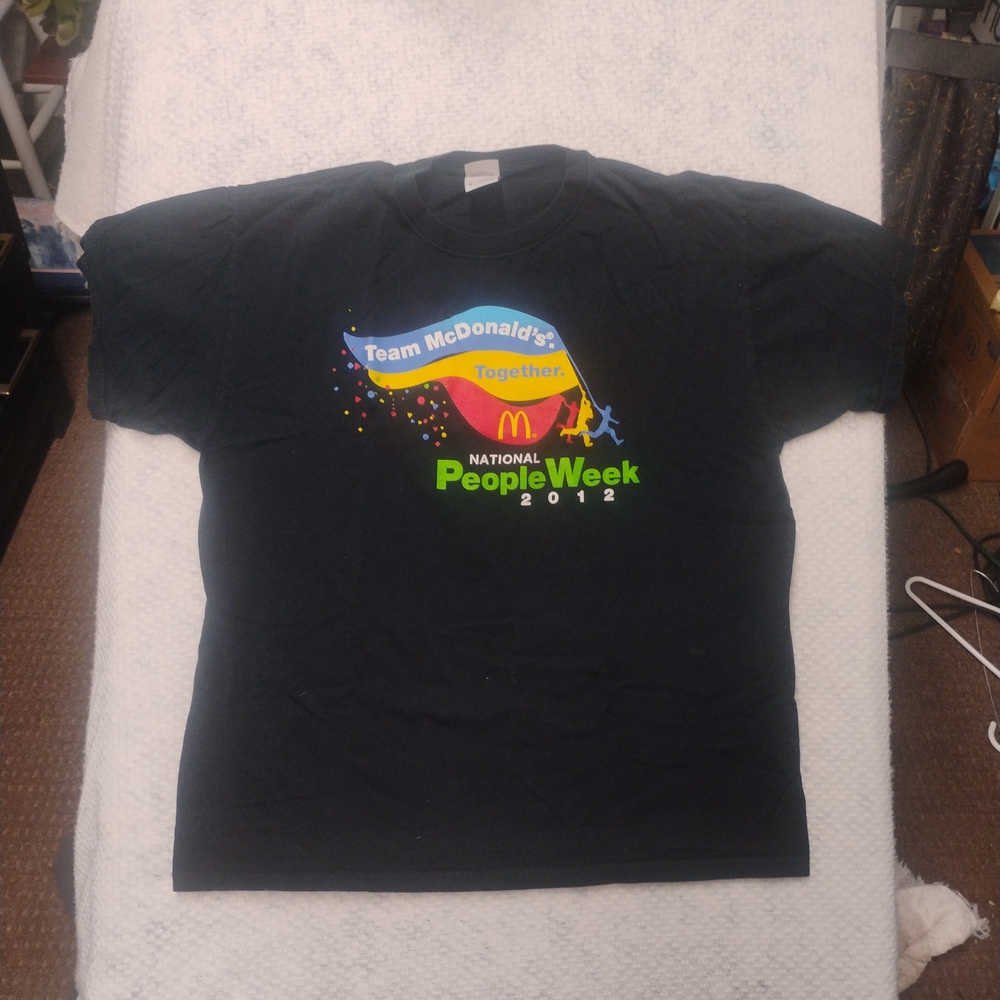 McDonaldβs Team Together National People Week 2012 Black T-Shirt XL Fast Food
